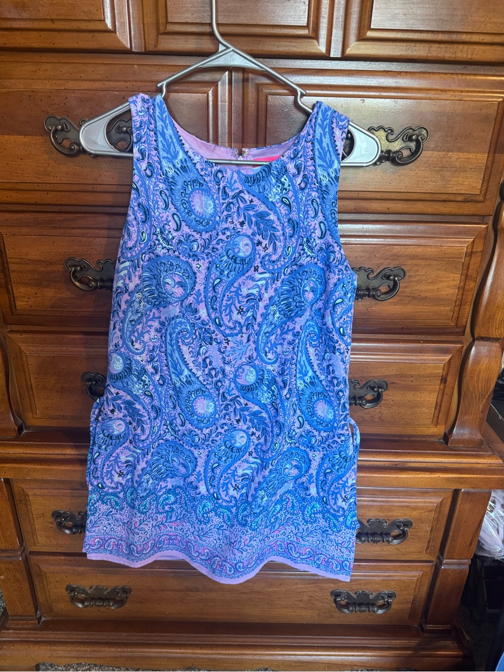 Lilly Pulitzer Donna Purple Iris Paisley Romper - Blue & Purple